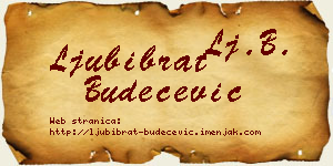 Ljubibrat Budečević vizit kartica